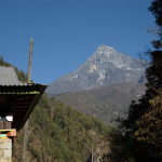 Monjo :: the Sagarmatha National Park entrance :: Khumbila, the holy mount of the Sherpas