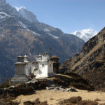Above Namche :: chortens by the Khumjung airfield