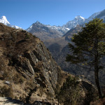 Leaving Phortse :: on the high trail to Pangboche