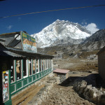Lobuche :: The view from the Sherpa Lodge window towards Nuptse