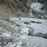 Cho La :: the glacial lake just below the pass
