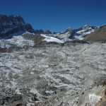 The Ngozumpa glacier crossing :: reached the eastern morraine :: Phari Lapche, Renjo La, Gokyo Ri above Gokyo