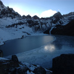 The Ngozumpa glacier crossing :: reached the western morraine :: the Gokyo 3rd lake