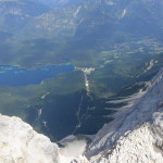 Zugspitze — looking down to Eibsee