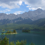 Wettersteinmassiv with Zugspitze seen from Wankle by the Eibsee